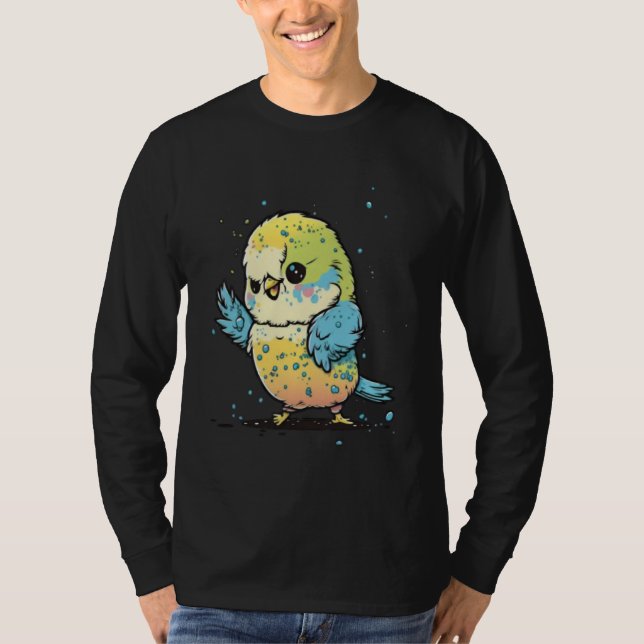 Budgie Dabbing Budgerigar Parakeet Bird Dab Dance  T-Shirt (Vorderseite)