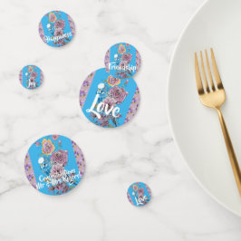 Budgie floral lilac Wedding Table Confetti Konfetti