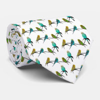 Budgie Frenzy Krawatte Doppelseitendruck