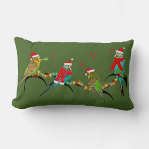 Budgie Frenzy Pillow (Dunkelgrün) Lendenkissen