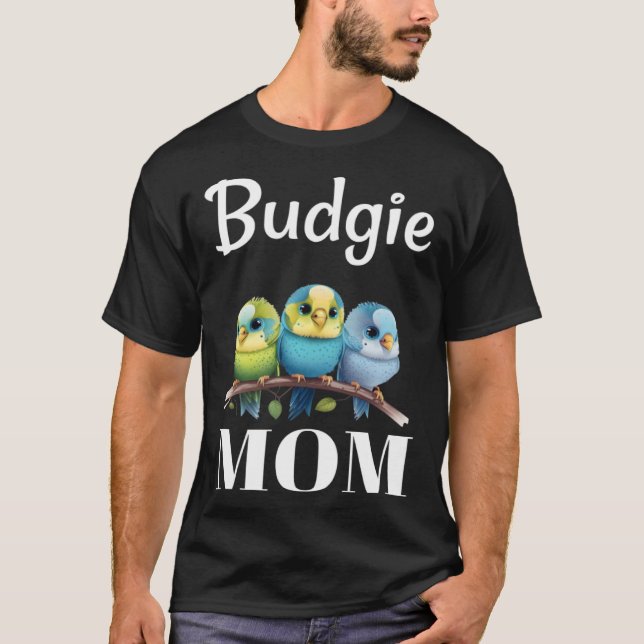 Budgie Mom Budgerigar Parakeet Bird 100 T-Shirt (Vorderseite)