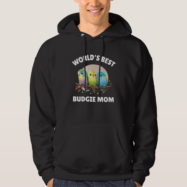 Budgie Mom Budgerigar Parakeet Bird 49 Hoodie (Vorderseite)