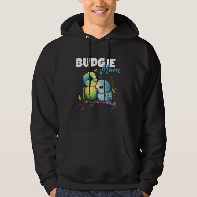 Budgie Mom Budgerigar Parakeet Bird 60 Hoodie (Vorderseite)