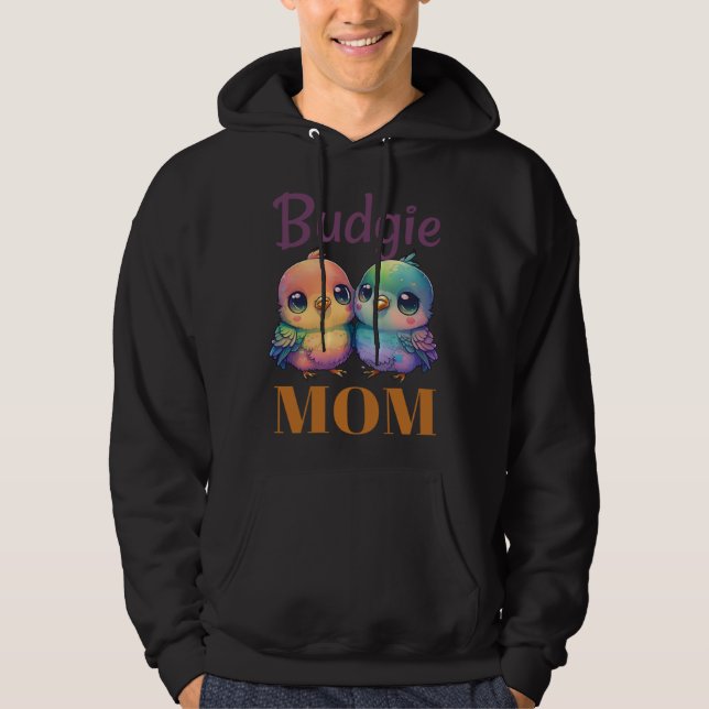 Budgie Mom Budgerigar Parakeet Bird 91 Hoodie (Vorderseite)