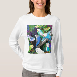 Budgie Parakeets-DamenHoodie T-Shirt