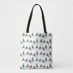 Budgie Raserei ganz über Druck-Tasche