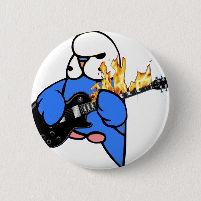 Budgie rockt button (Vorderseite)