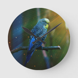 Budgie Runde Wanduhr