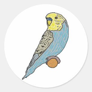 Budgie Runder Aufkleber