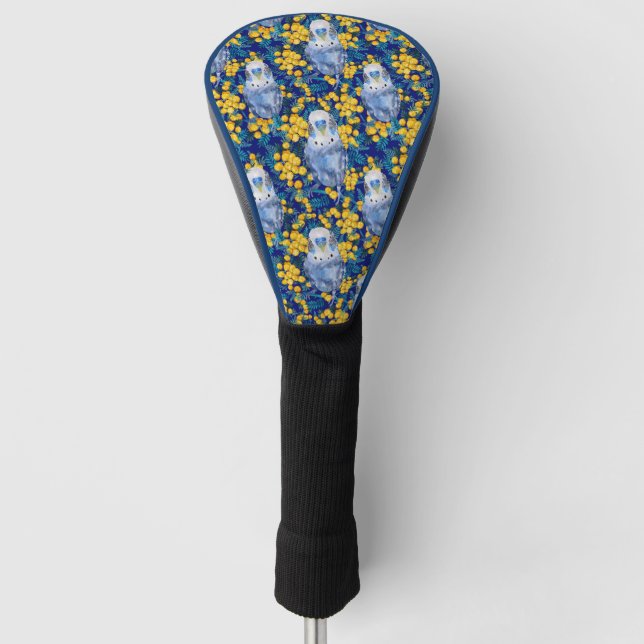Budgie und Wattle Pattern Golf Headcover (Vorderseite)