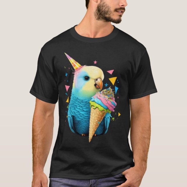 Budgie Unicorn Budgerigar Parakeet Bird  1 T-Shirt (Vorderseite)