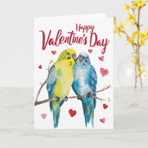 Budgie Valentine Karte