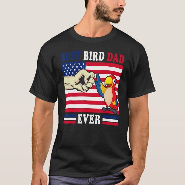 Budgie Vater Bird Pater Animal Enthusiasten Bird T T-Shirt (Vorderseite)