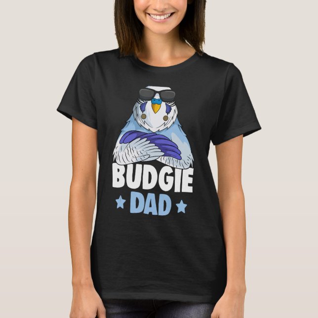 Budgie Vater Budgerigar Parakeet T-Shirt (Vorderseite)