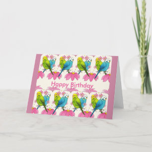 Budgie Vogel alles Gute zum Geburtstagkarte Karte
