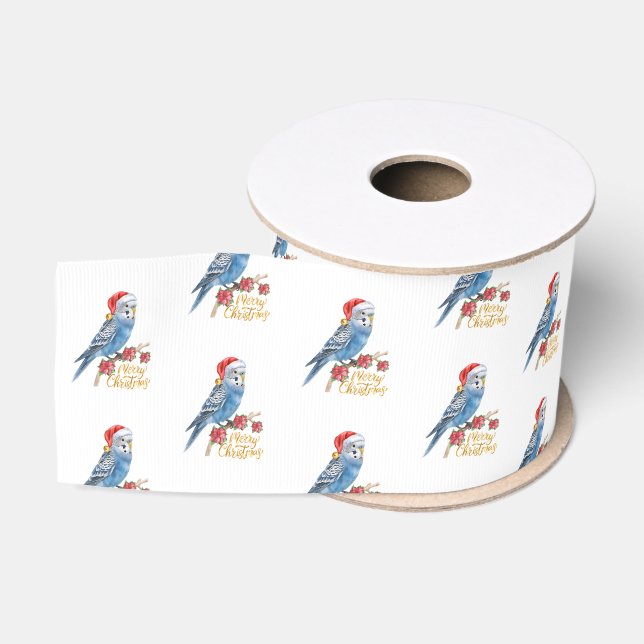 Budgie Weihnachten Ripsband (Spule)