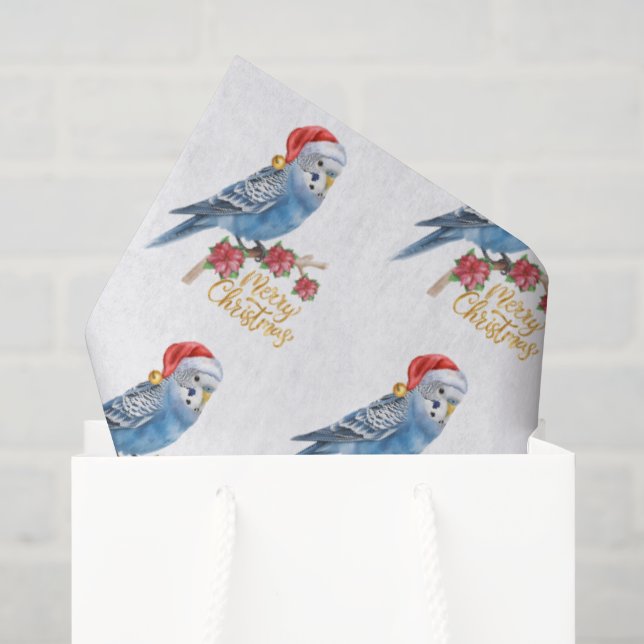Budgie Weihnachten  Seidenpapier (Geschenktüte)