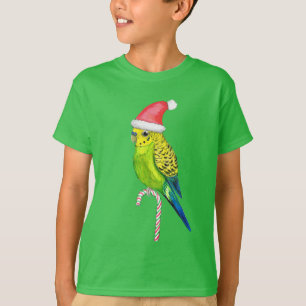 Budgie Weihnachtsstil T-Shirt