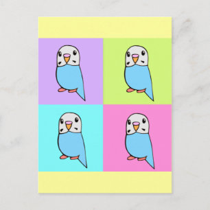Budgies Pop Art Postkarte