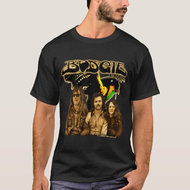 Budgies Rock Band T-Shirt (Vorderseite)