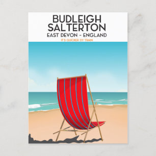 Budleigh Salterton, Devon, Reiseplakat Postkarte