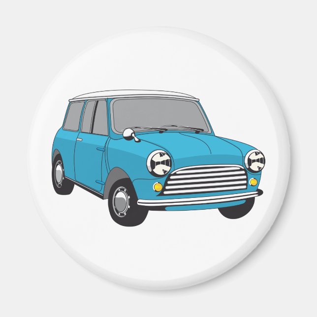 Bue British Oldtimer Mini Cooper Magnet (Vorne)