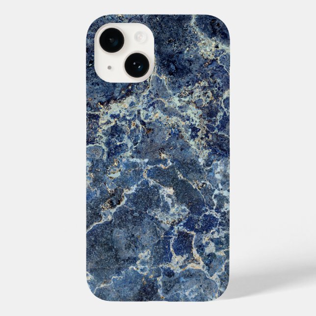 Bue Gray Black Marble & Beige Veins Case-Mate iPhone Hülle (Rückseite)