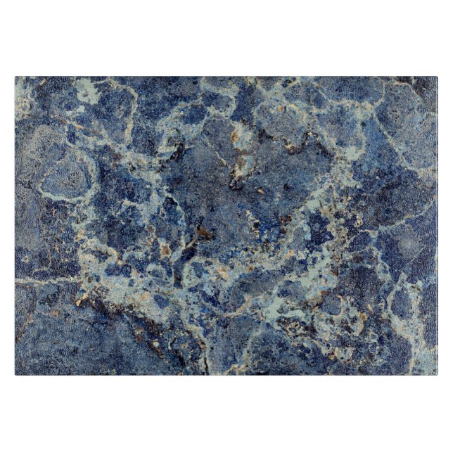 Bue Gray Black Marble & Beige Veins Schneidebrett (Vorderseite)