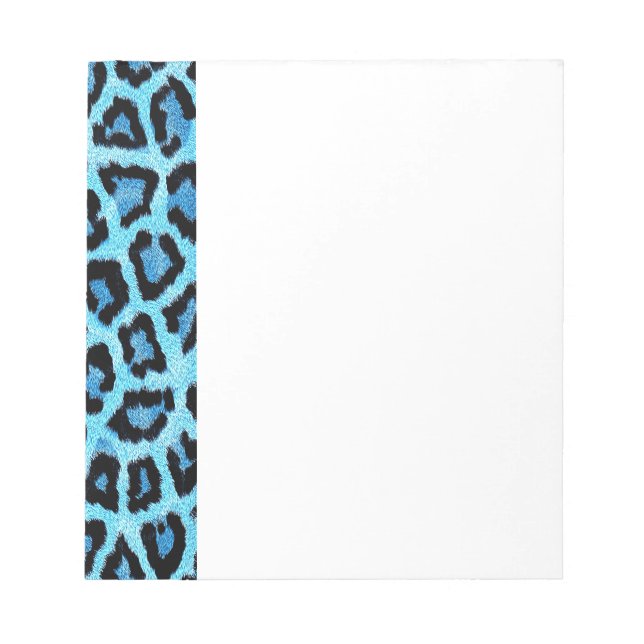 Bue Trendy Leopard Pattern Notizblock (Vorderseite)
