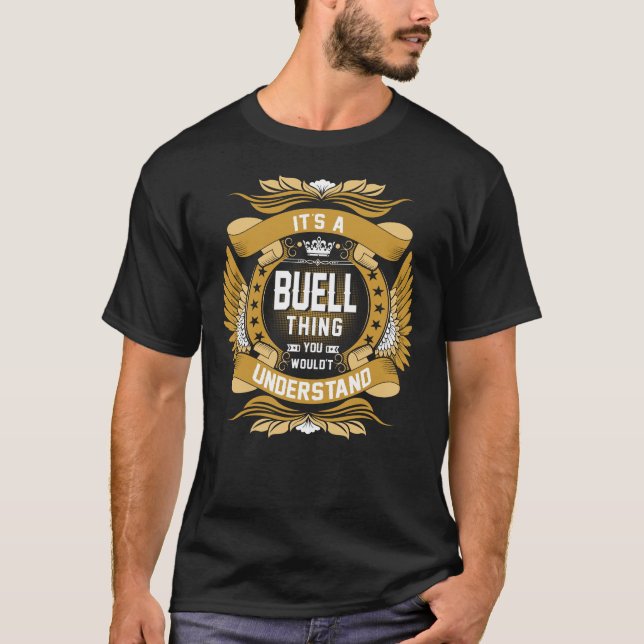 BUELL Name, BUELL Familienname Wappen T-Shirt (Vorderseite)