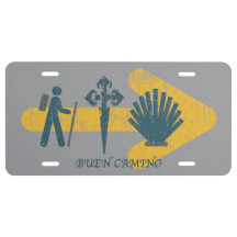 Buen Camino Flecha License Plate
