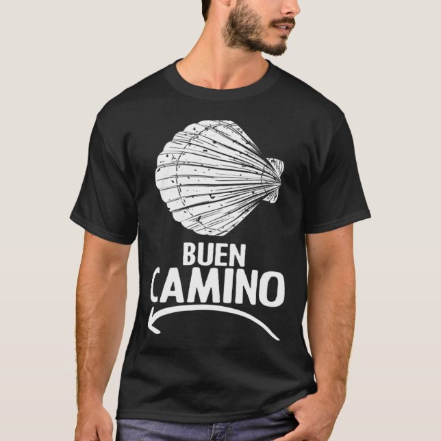 Buen Camino Pilgrimage Camino De Santiago Hiker T-Shirt (Vorderseite)