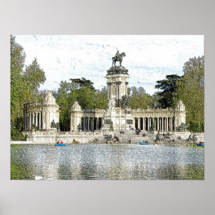 Buen Retiro Park, Madrid City, Spanien Poster