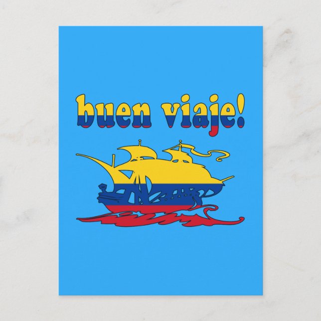 Buen Viaje - Gute Reise in Kolumbien - Urlaub Postkarte (Vorderseite)