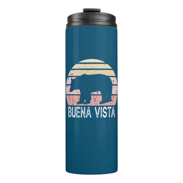 Buena Vista Colorado Retro Bär Thermosbecher (Vorderseite)