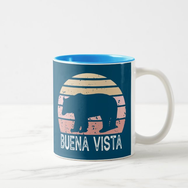 Buena Vista Colorado Retro Bär Zweifarbige Tasse (Rechts)