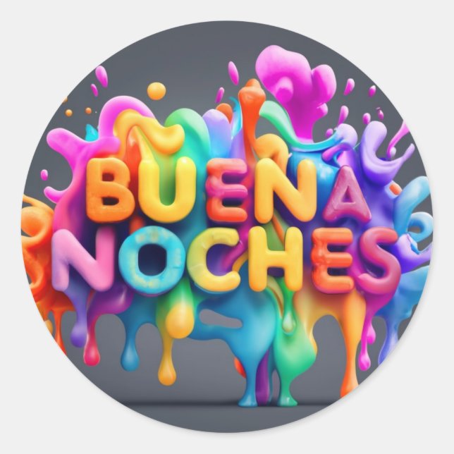 Buenas noches für Weihnachten Runder Aufkleber (Vorderseite)