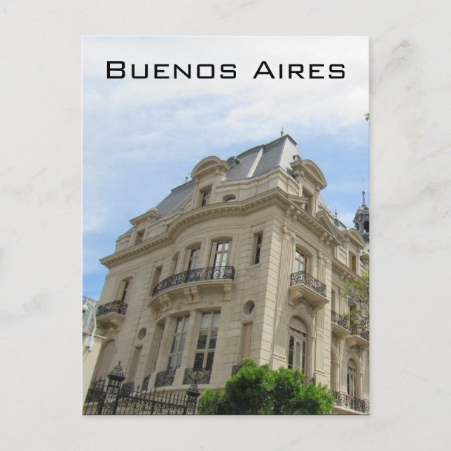 Buenos Aires Architektur Postkarte (Vorderseite)