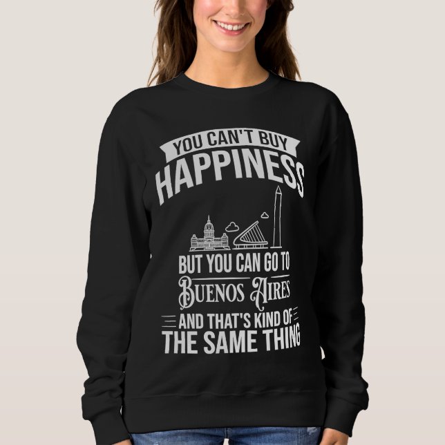 Buenos Aires Argentina City Skyline Map Travel Sweatshirt (Vorderseite)