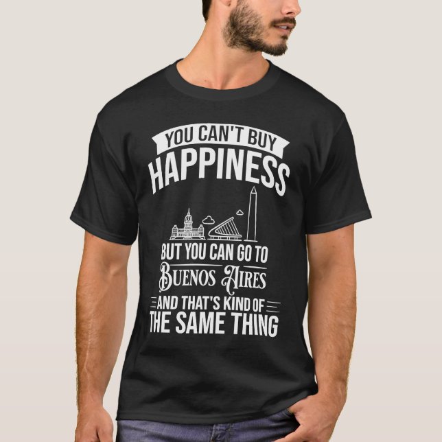 Buenos Aires Argentina City Skyline Map Travel T-Shirt (Vorderseite)