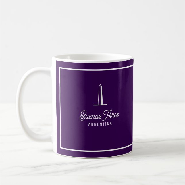Buenos Aires Argentina Elegant Minimal Retro Kaffeetasse (Links)