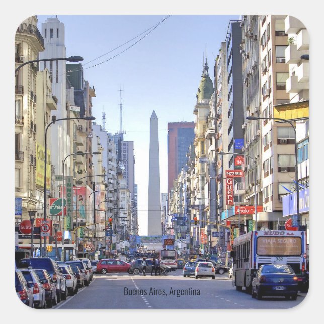 Buenos Aires, Argentina Quadratischer Aufkleber (Vorderseite)