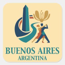 Buenos Aires Argentina Quadratischer Aufkleber