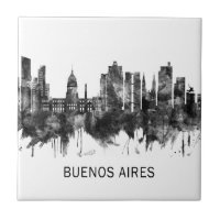 Buenos Aires Argentina Skyline BW