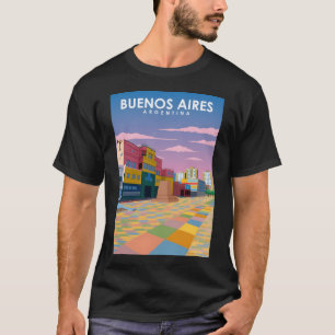 Buenos Aires Argentinia Vintag Minimal Retro City T-Shirt