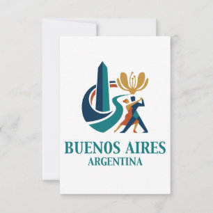 Buenos Aires Argentinien Dankeskarte