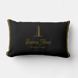 Buenos Aires Argentinien Elegante goldene Typograf Lendenkissen