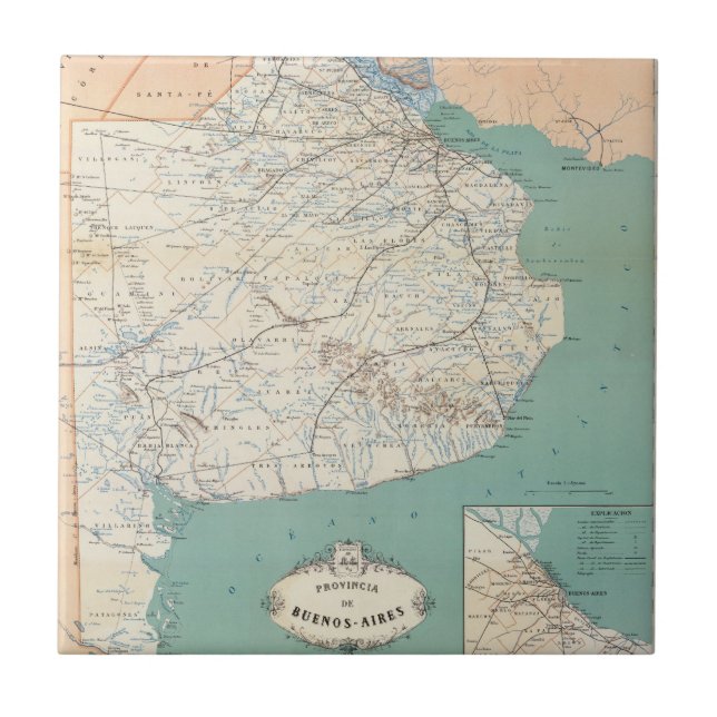 Buenos Aires, Argentinien Fliese (Vorderseite)