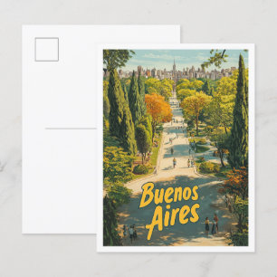 Buenos Aires Argentinien Jahrgang Reisevorführung Postkarte