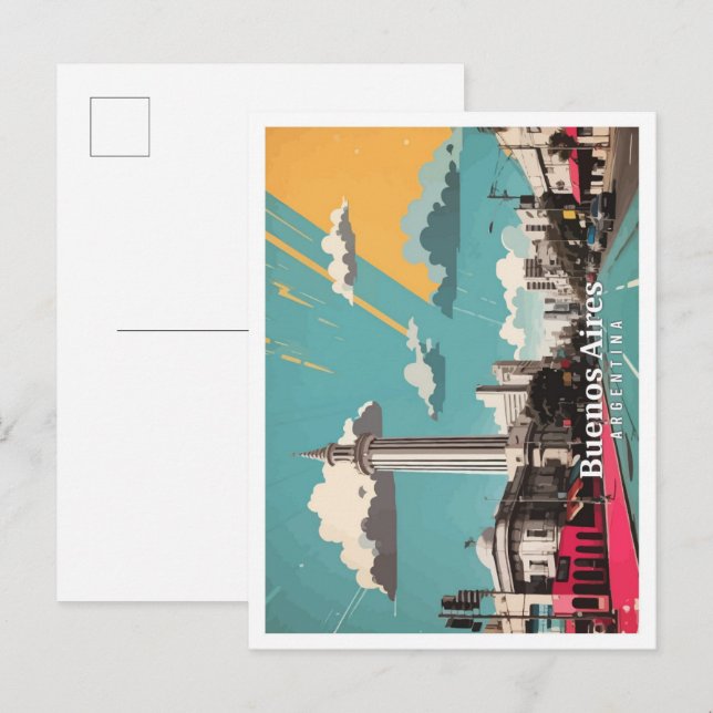 Buenos Aires Argentinien Pop Kunst, Dichtung und M Postkarte (Vorne/Hinten)